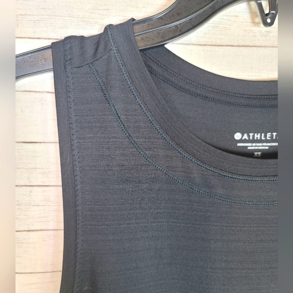 ATHLETA SLEEVELESS TANK DRESS IN BLACK, W POCKETS, SZ XS - Picture 2 of 10